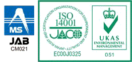 Certification for the international standard, ISO14001, for our environmental management system
